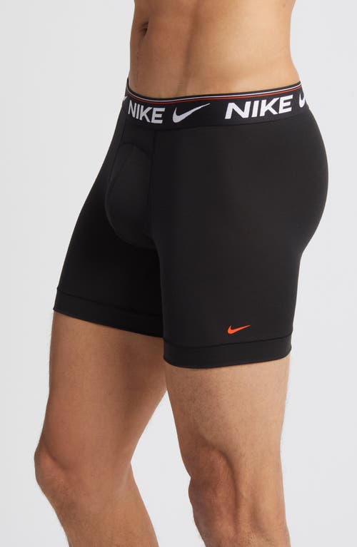 Shop Nike Dri-fit Ultra Comfort 3-pack Boxer Briefs In Black/black/black