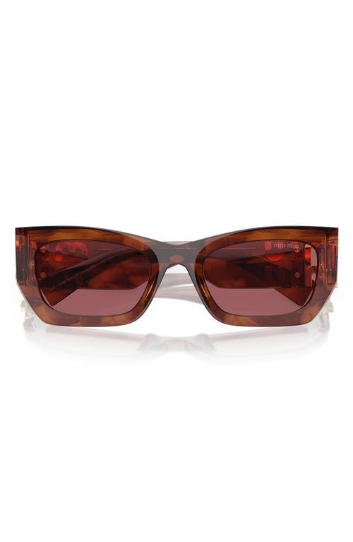 Miu Miu 53mm Rectangular Sunglasses in Violet at Nordstrom