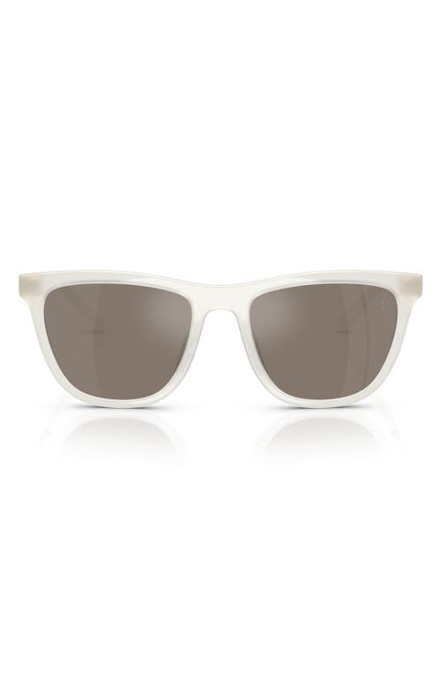 Oliver Peoples 51mm Polarized Pillow Sunglasses In White