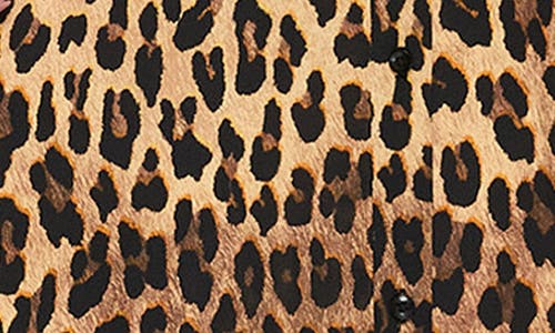 Shop Alice And Olivia Alice + Olivia Chassidy Leopard Print Long Sleeve Maxi Shirtdress In Spotted Leopard Dark Tan