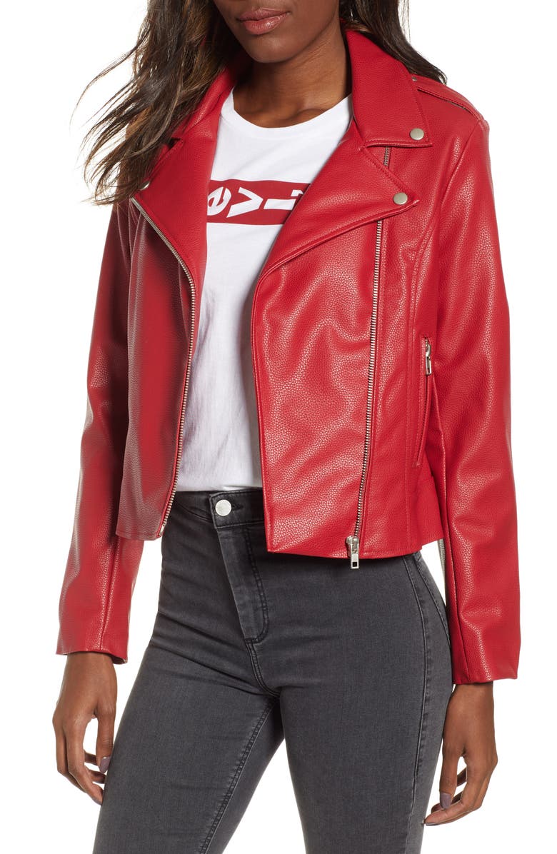 Bb Dakota Beverly Thrills Faux Leather Jacket Nordstrom