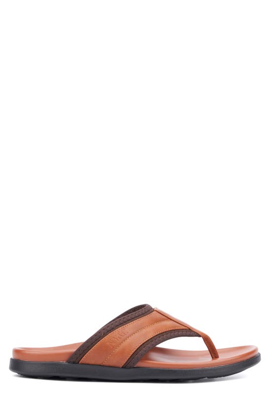 New York And Company Men's Maxx Flip-flop Sandals In Cognac