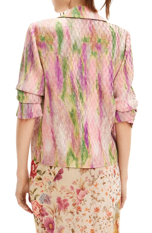 Desigual Yamagata Abstract Print Button-up Shirt In Red