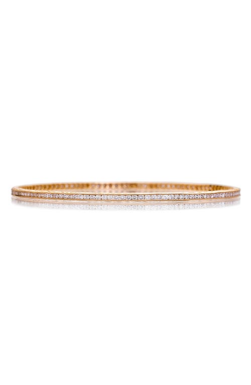 Diamond Channel Bangle in Rose Gold