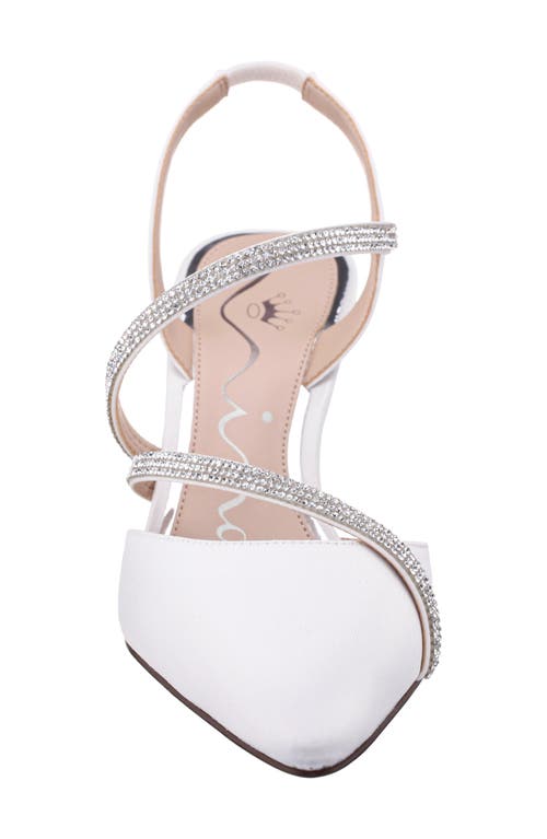 Nina Nela Slingback Pointed Toe Pump In Ivory