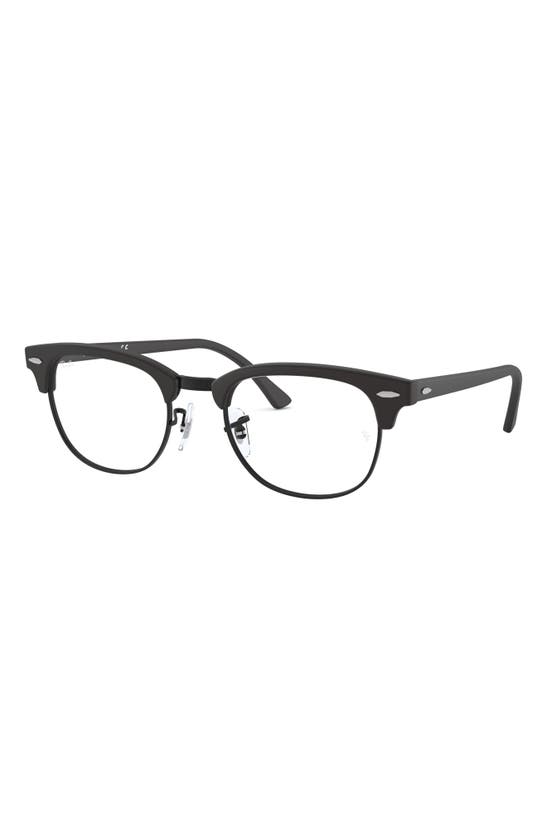 Ray Ban 49mm Optical Glasses In Matte Black