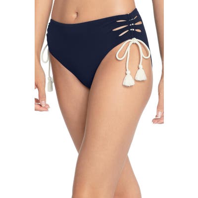 Robin Piccone Abi High Waist Swim Bottoms, Blue