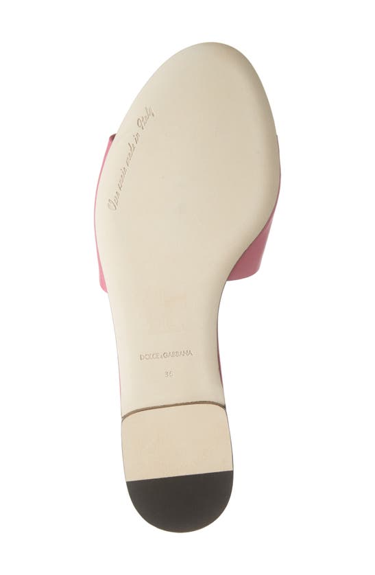 Shop Dolce & Gabbana Bianca Interlock Slide Sandal In Light Lilac