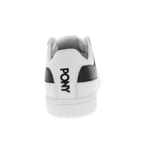 Pony Mens M-pro Low Genuine Leather And Suede Premium Lace Up Athletic Sneaker Shoe In White/black