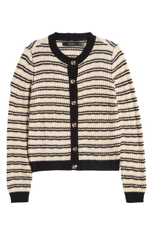 Shop Vero Moda Stripe Cardigan In Black Detail W Birc