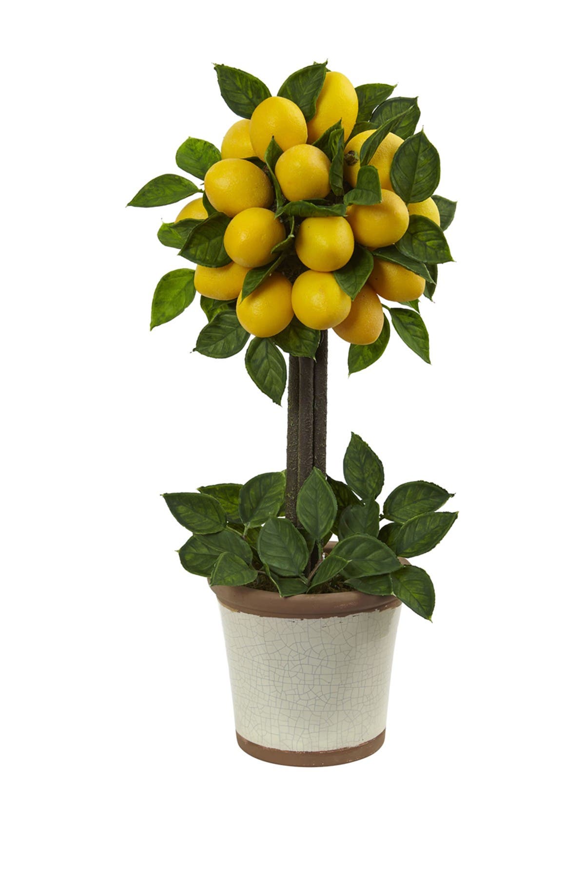 Nearly Natural Lemon Ball Topiary Arrangement In Yellow