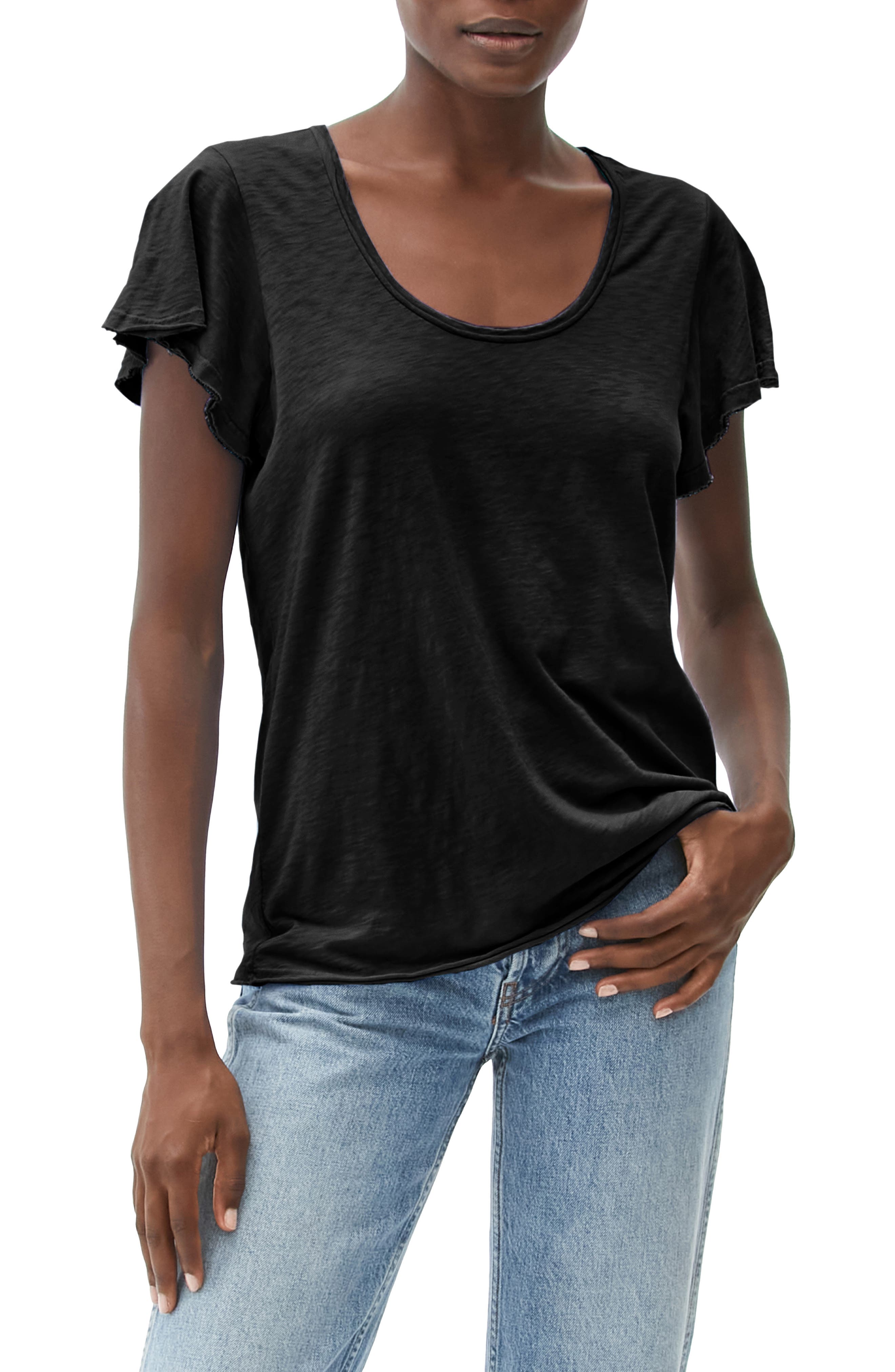 Michael Stars Jana Scoop Neck Flutter 