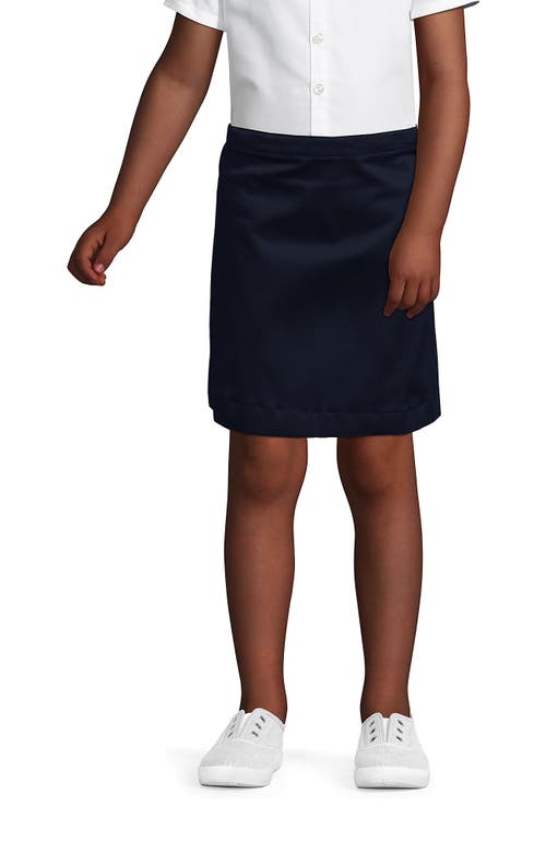 Shop Lands' End School Uniform Girls Blend Chino Skort Above Knee In Classic Navy