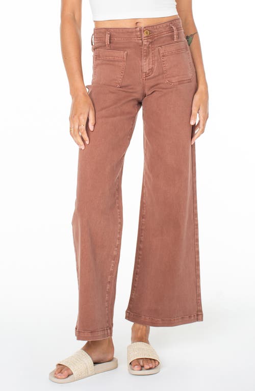 Shop Roxy Baby Baby High Waist Wide Leg Jeans In Russet