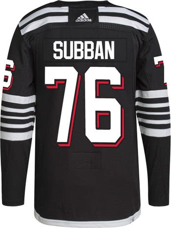 Men's Adidas P.K. Subban Red New Jersey Devils Authentic Player Jersey