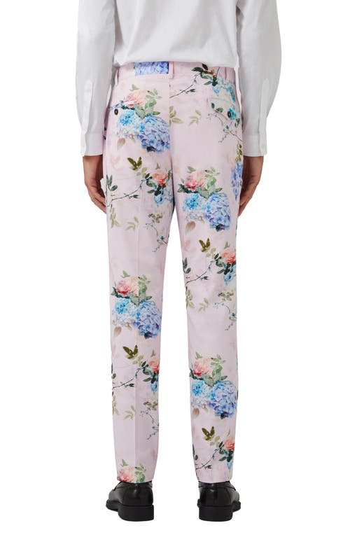 Twisted Tailor Pickhurst Skinny Fit Pink Floral Stretch Cotton Sport Coat In Pink