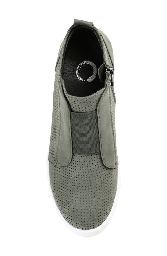 Journee Collection Journee Clara Wedge Sneaker In Olive