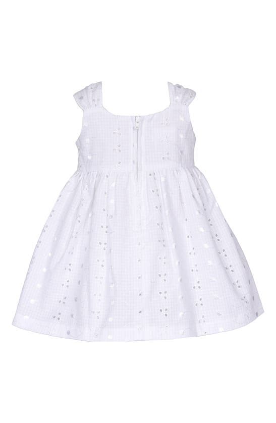 Shop Bonnie Jean Eyelet Bow Strap Dress In White