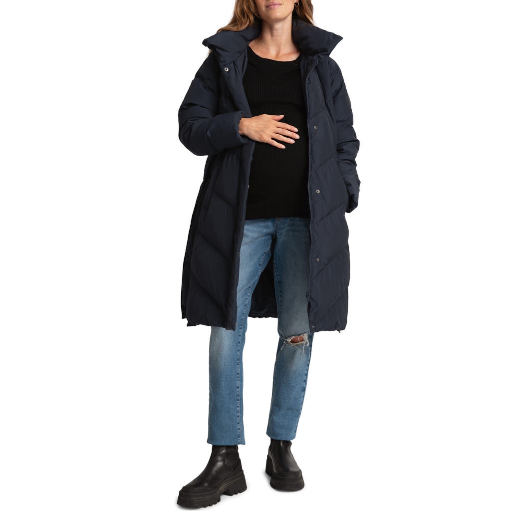 SERAPHINE SERAPHINE QUILTED MATERNITY PUFFER JACKET WITH ZIP-IN PANEL & REMOVABLE HOOD