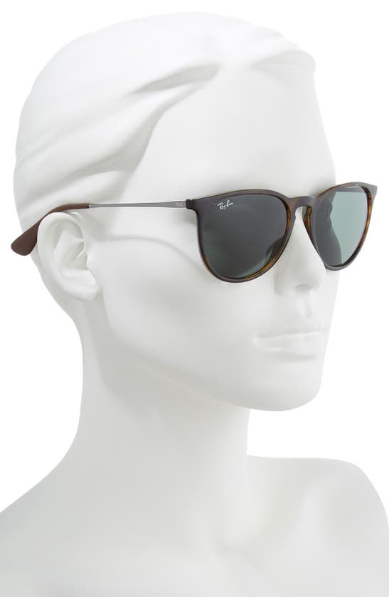 Ray Ban Erika 54mm Sunglasses In Lite Havana/ Green Solid