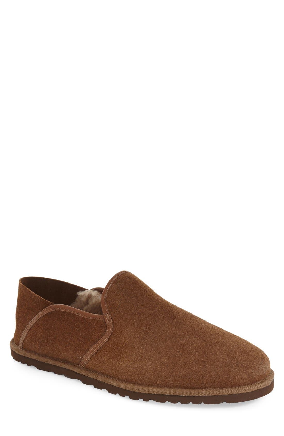 shearling lined slippers mens