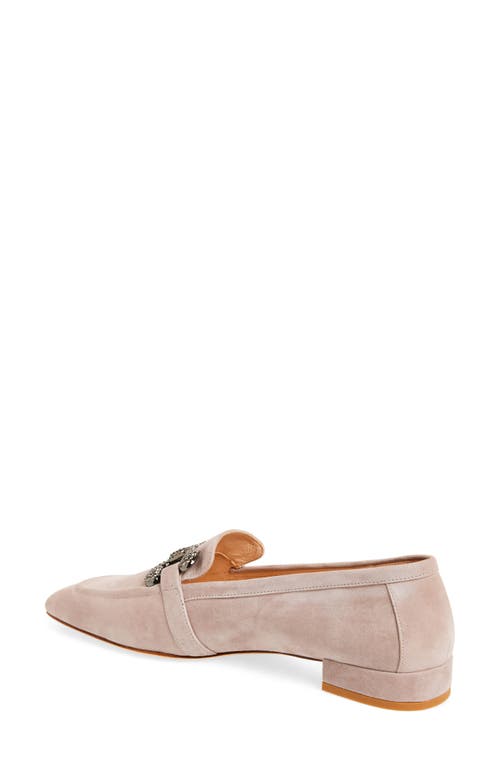 Shop Koko + Palenki Sage Square Toe Loafer In Taupe Suede