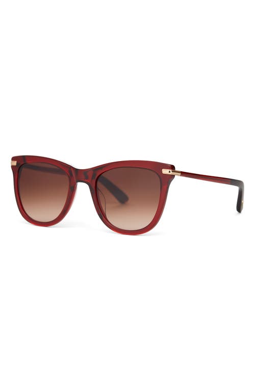 Toms Victoria 53mm Square Sunglasses In Rosewood Crystal/shiny Gold