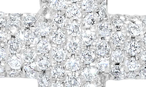 H.j. Namdar 14k Gold Diamond Cross Necklace In White Gold