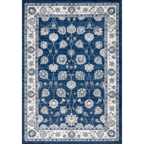 Jonathan Y Modern Persian Vintage Moroccan Traditional Area Rug In Navy/light Gray