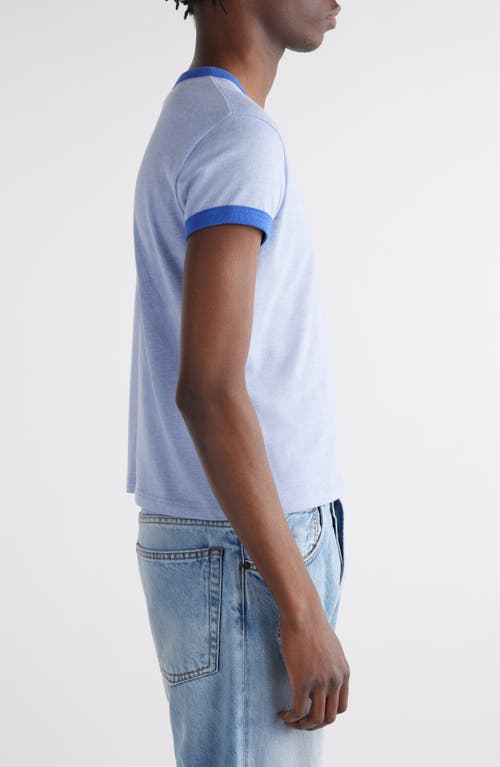 Shop Acne Studios Heathered Ringer T-shirt In Faded Blue