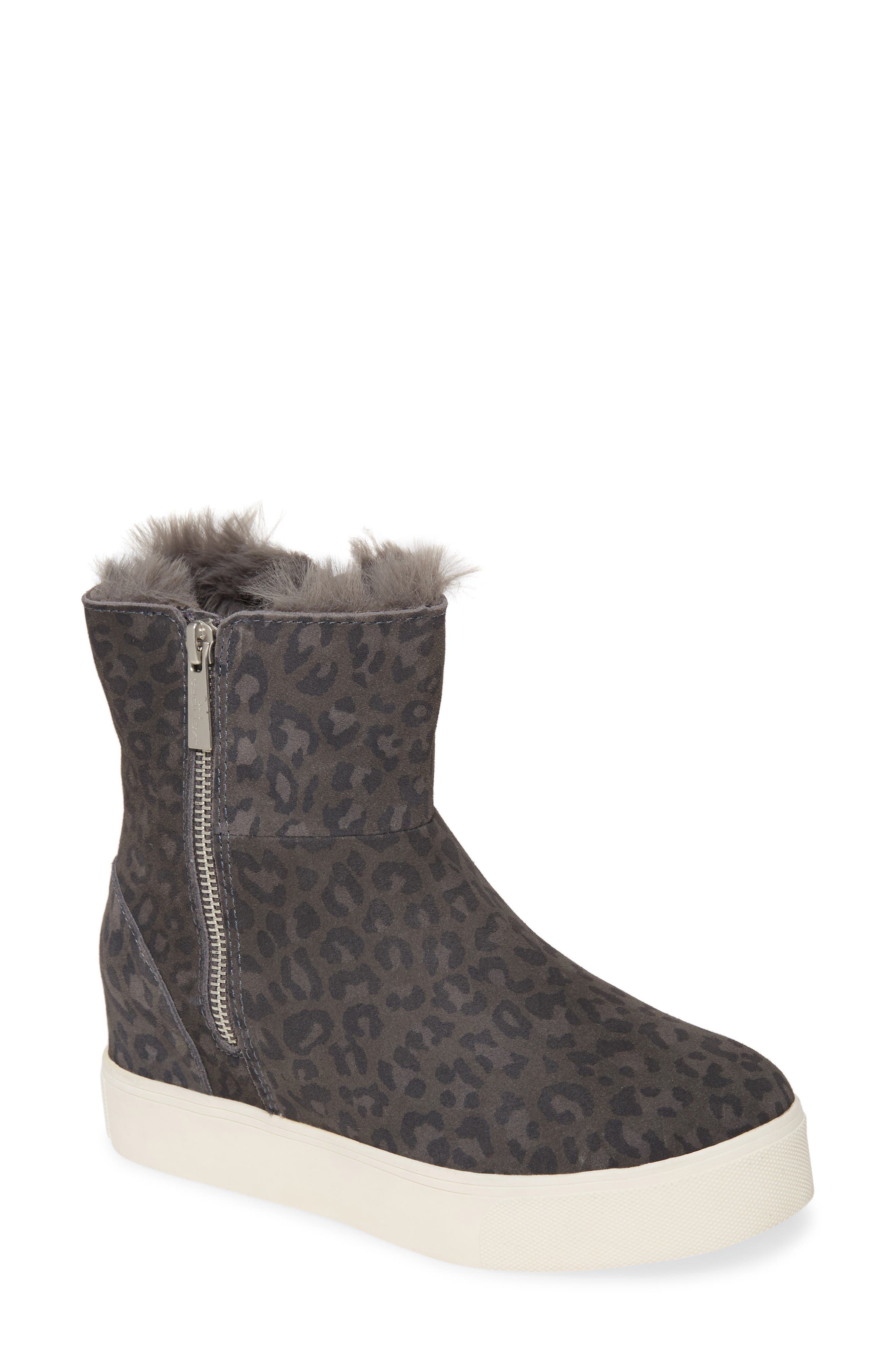 fur lined sneaker boots