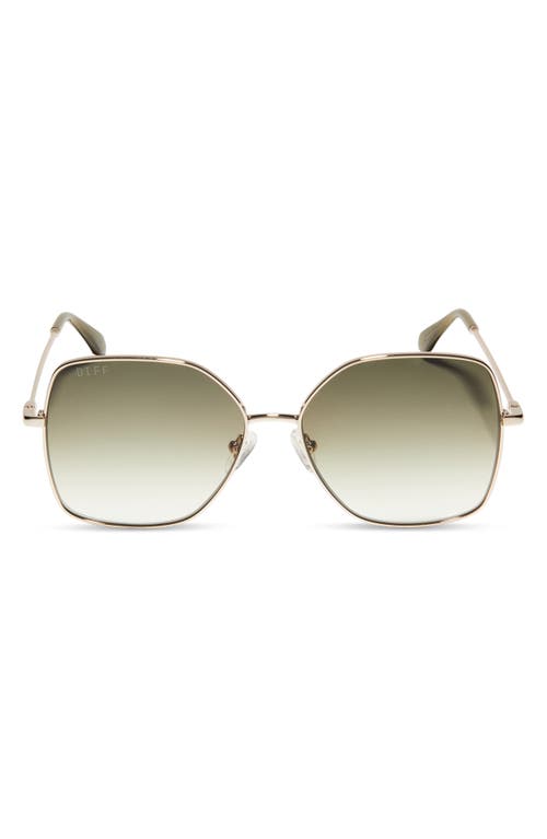 Diff Iris 59mm Gradient Square Sunglasses In Gold