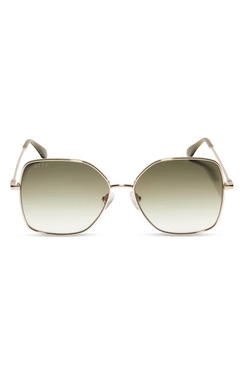 Shop Diff Iris 59mm Gradient Square Sunglasses In Gold/g15 Gradient