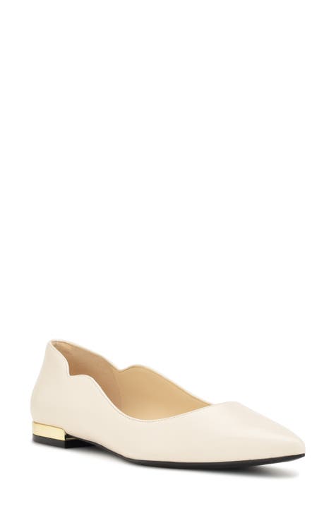 Women's Ivory Pointed Toe Flats | Nordstrom