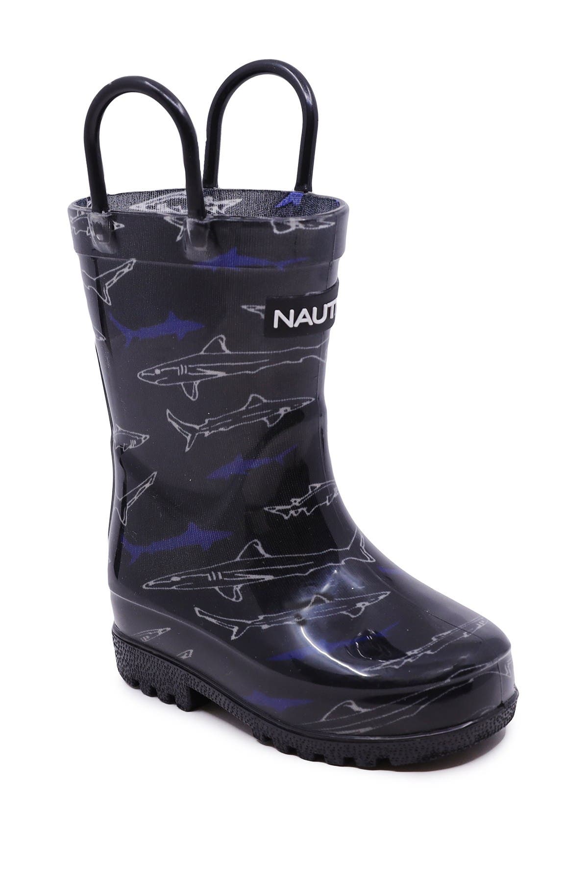 nautica black rain boots