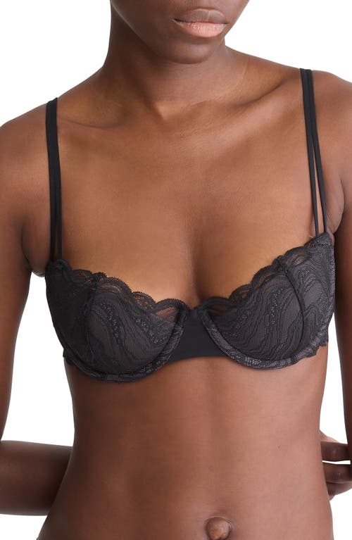 Shop Calvin Klein Essentials Light Lace Underwire Bra In Black