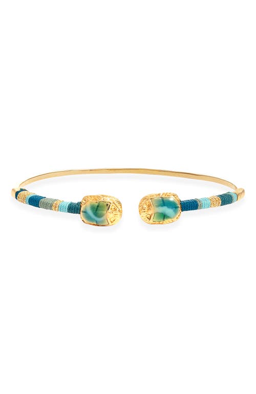 Gas Bijoux 'Duality Scaramouche' Cuff in Gold Blue Green