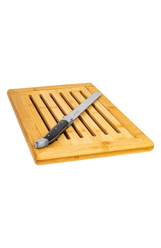 French Home Laguiole Bread Knife & Cutting Board Set In Black