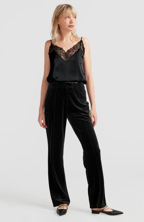 Shop Belle & Bloom Reverie Velvet Pant In Black