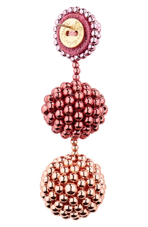 Shop Oscar De La Renta Beaded Chandelier Drop Earrings In Pink