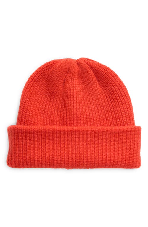 The Elder Statesman Rib Cashmere Watchman Cap In Orange