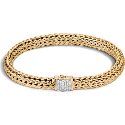 John Hardy Classic Chain Diamond & 18K Gold 5Mm Bracelet