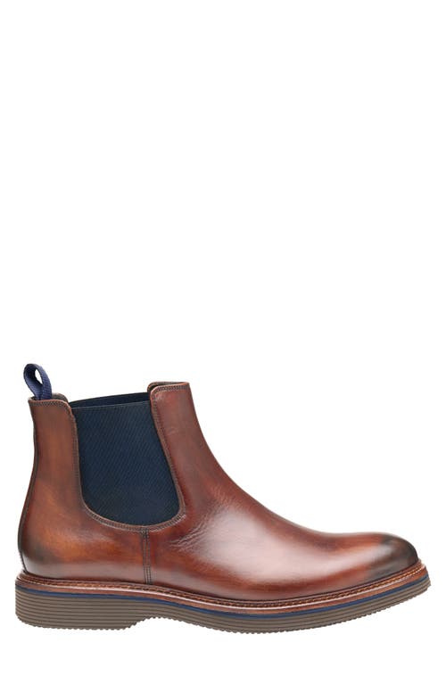 Johnston & Murphy Jenson Chelsea Boot In Brown Hand-stained Calfskin