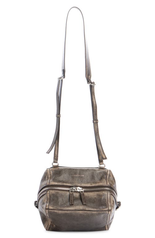 Shop Givenchy Small Pandora Cube Crossbody Bag In Beige/brown