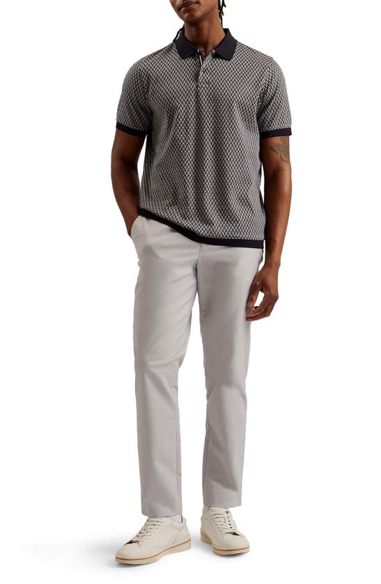Shop Ted Baker Felixt Slim Tailored Flat Front Pants In Light Grey