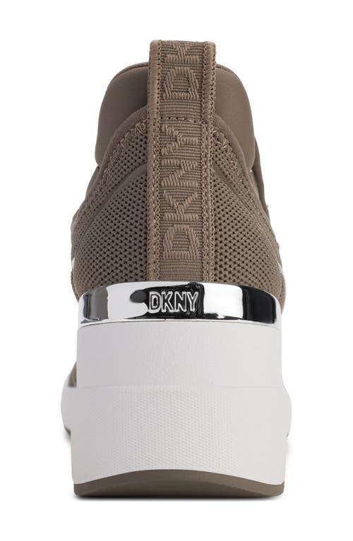 Shop Dkny Pecola Slip-on Wedge Sneaker In Ash