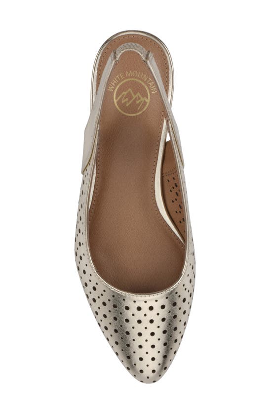 Shop White Mountain Footwear Boronic Slingback Pump In Lt.gold/ Met/ Smooth