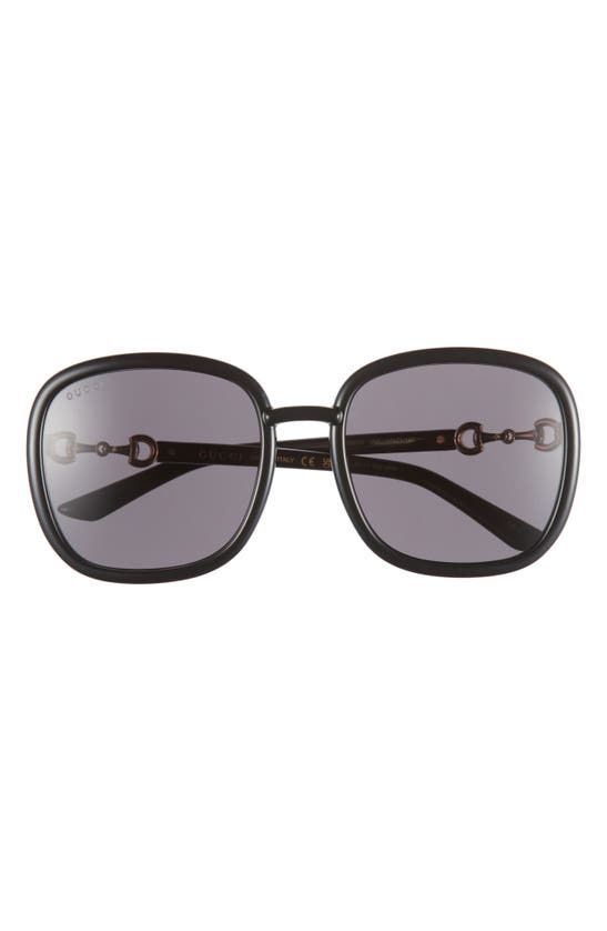 Gucci 57mm Square Sunglasses In Gray