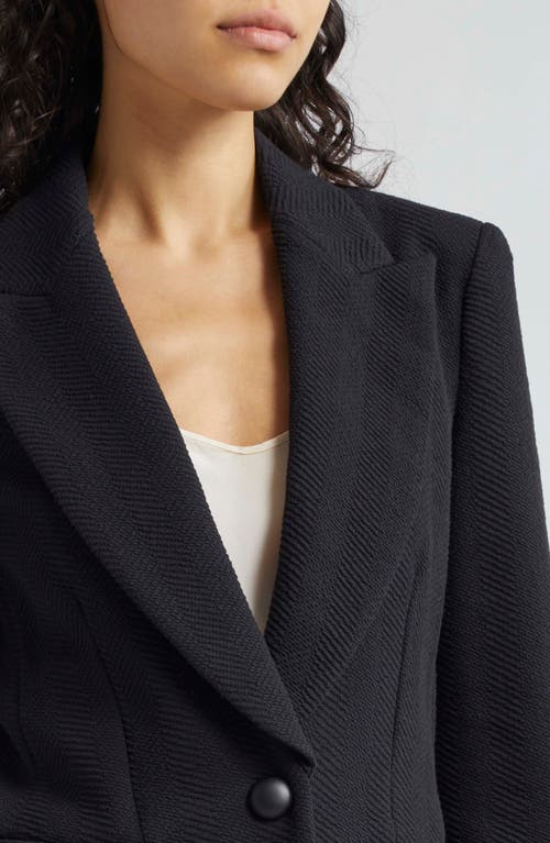 EMPORIO ARMANI EMPORIO ARMANI CHEVRON ONE-BUTTON BLAZER