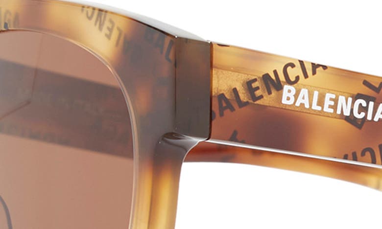 Shop Balenciaga 54mm Round Sunglasses In Havana Havana Brown
